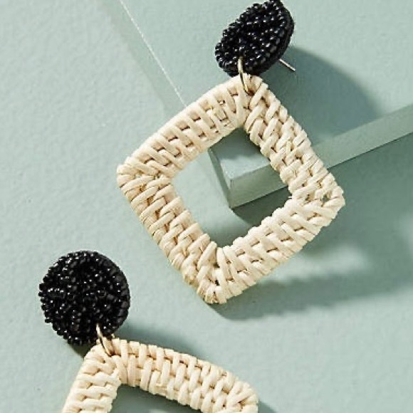 Anthropologie Rattan Earrings - Picture 1 of 4